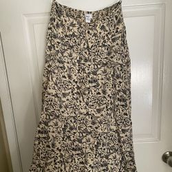 Japna Long Floral Skirt, Size M