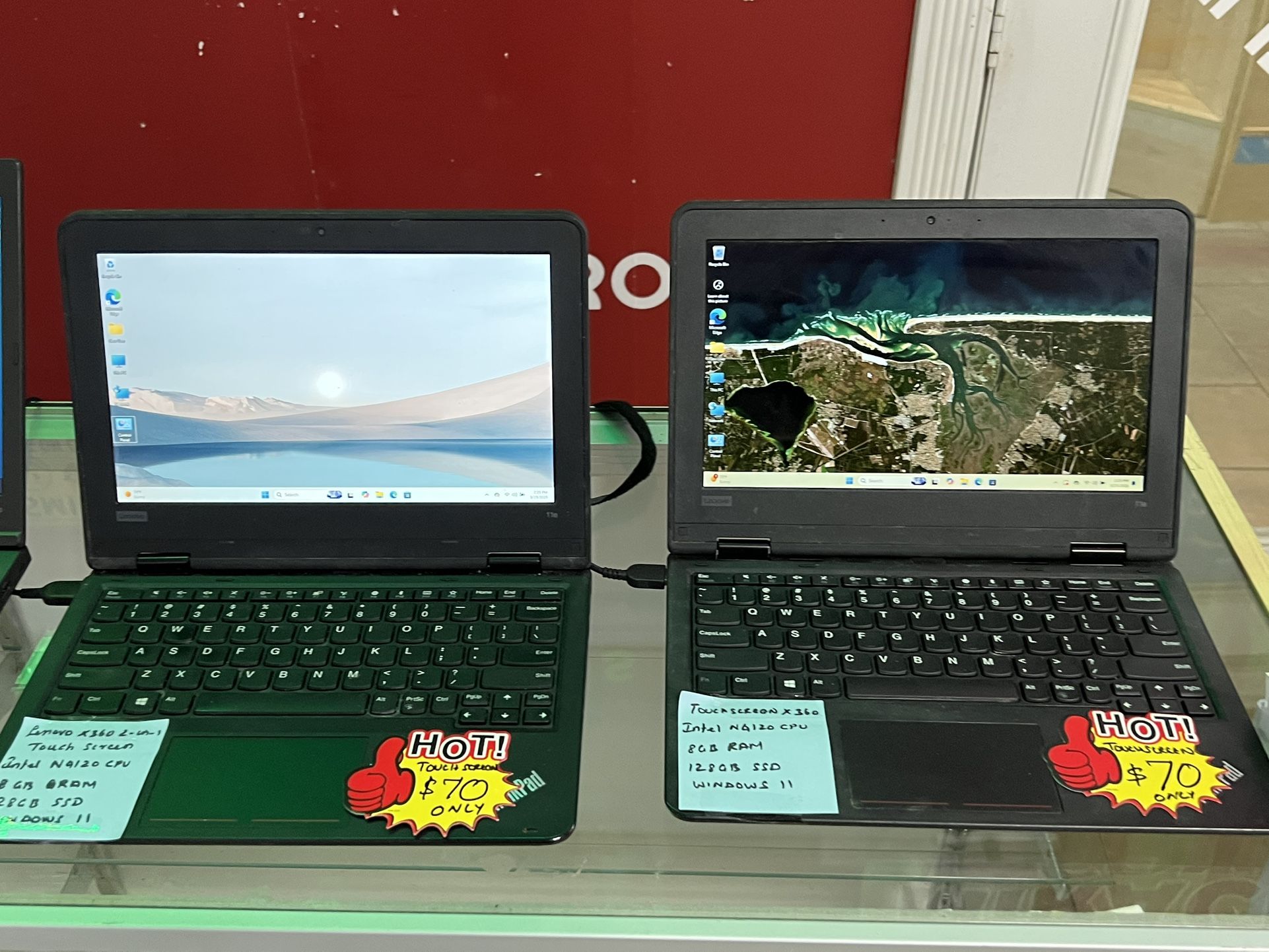 Lenovo Thinkpad 11e Touch Screen X360 Convertible Laptops - Specs on the picture.