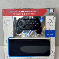 Carryall Gamer Bundle for Nintendo Switch – Travel Case, Wireless Controllers – Pre-Owned 