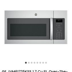 Brand New Closed Box GE 1.7 cu. ft. Over the Range Microwave with Sensor Cooking in Stainless Steel