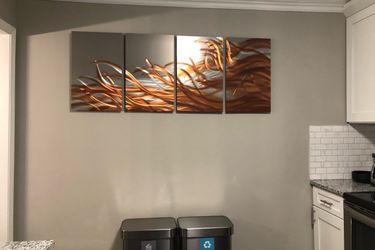 4 panel metal art