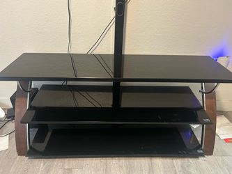Tempered Glass 3 shelf TV stand