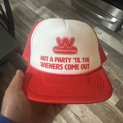 NEW Wienerschnitzel "NOT A PARTY 'TIL THE WIENERS COME OUT" Baseball Cap HAT