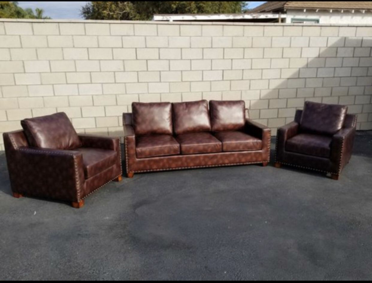 Brand New 3pc Garrison Leather sofas
