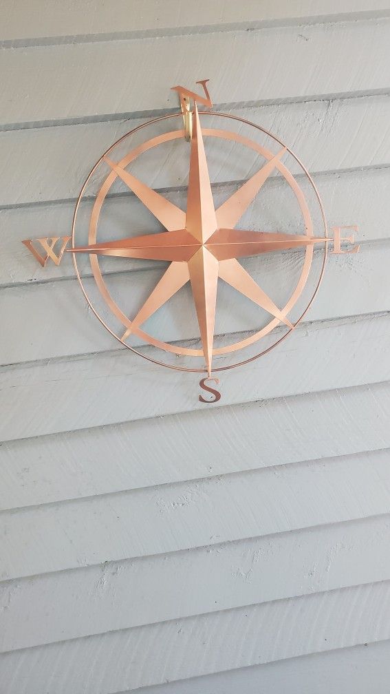 Copper Compass Wall Decor