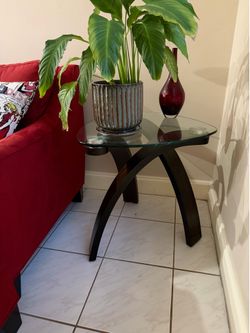 Glass end table