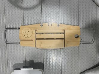 Luxury Bamboo Bathtub Caddy – Read/Relax Like a Spa
