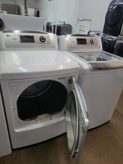 LG SET STEAM WASHER AND ELECTRIC DRYER