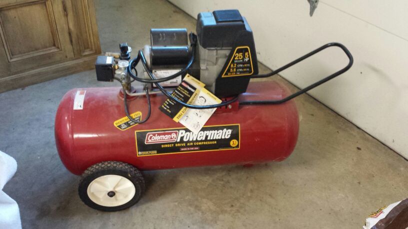 Coleman 5HP, 25 Gallon air compressor