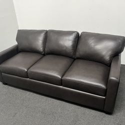 Luxury Real Leather Queen Sleeper Couch
