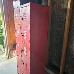 $10.00 - Large Metal Cabinet, Locker Style!  (11) Storage Sections/Needs TLC - PICKUP & CARRY ONLY!