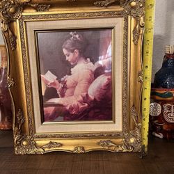 Vintage Reproduction of Young Girl Reading by Jean Honore Fragonard