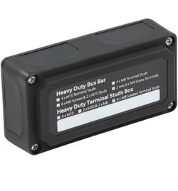 CNNELL 100A Bus Bar Heavy Duty Module Design Power Distribution Block 12V 24V 48V DC Waterproof Busbar Box with 4X M6(1/4") Terminal Studs for Battery