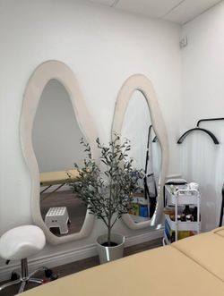 Organic Wavy Full-Length Mirrors — Set of 2