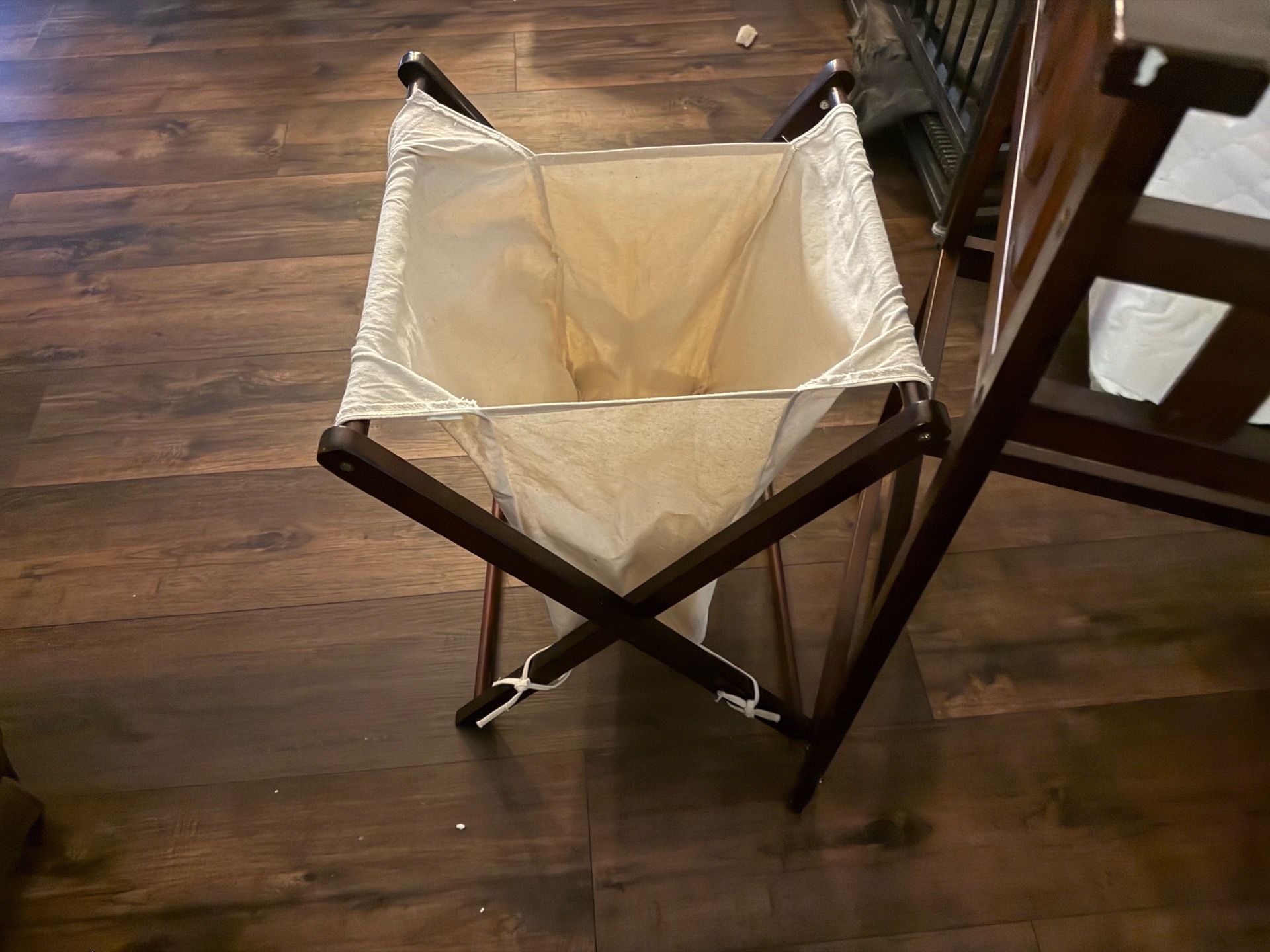 Changing table and laundry basket