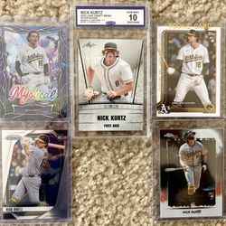 2025 Nick Kurtz 5 Rookie Card Lot . (1) Graded 10 Card In The Lot