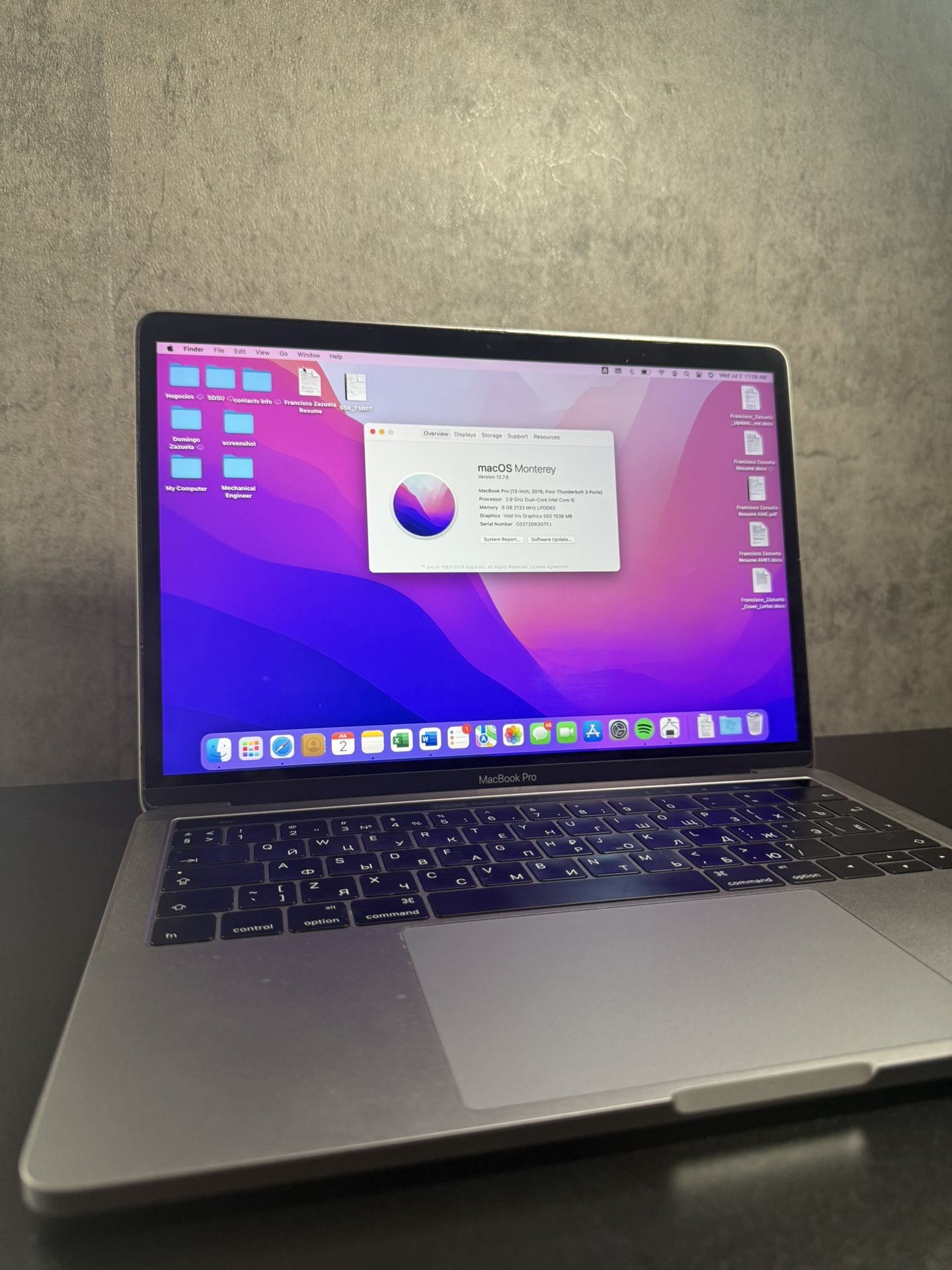 MacBook Pro 13” (2016, Touch Bar)