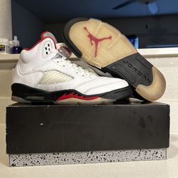 Air Jordan 5 Retro Fire Red/ Metallic Silver