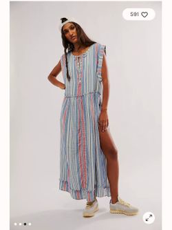 New Free People Maxi Striped Top Size Medium