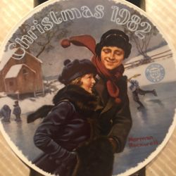 Norman Rockwell Christmas Plate