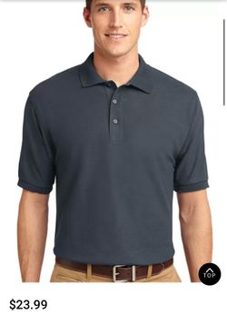 7 Brand new Port Authority navy polo shirts