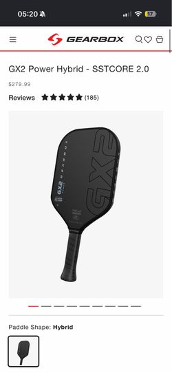 Gx2 power pickleball paddle