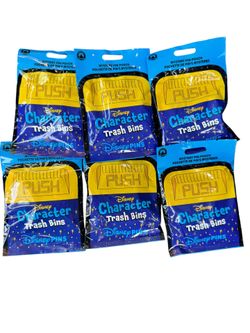 6 NEW! SEALED Disney Parks Character Trash Bins Mystery Pin Pack Bag of 5 Random P