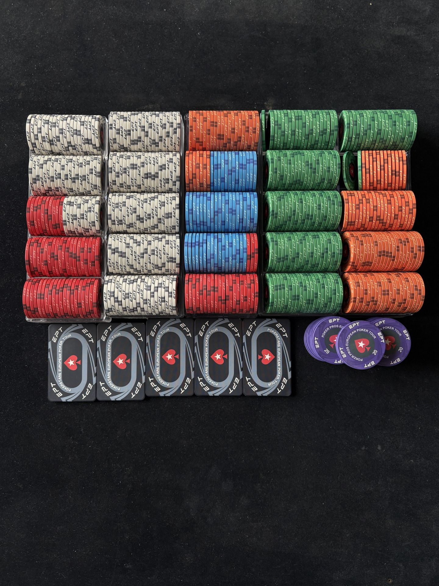 EPT Poker Chip Set With Case!