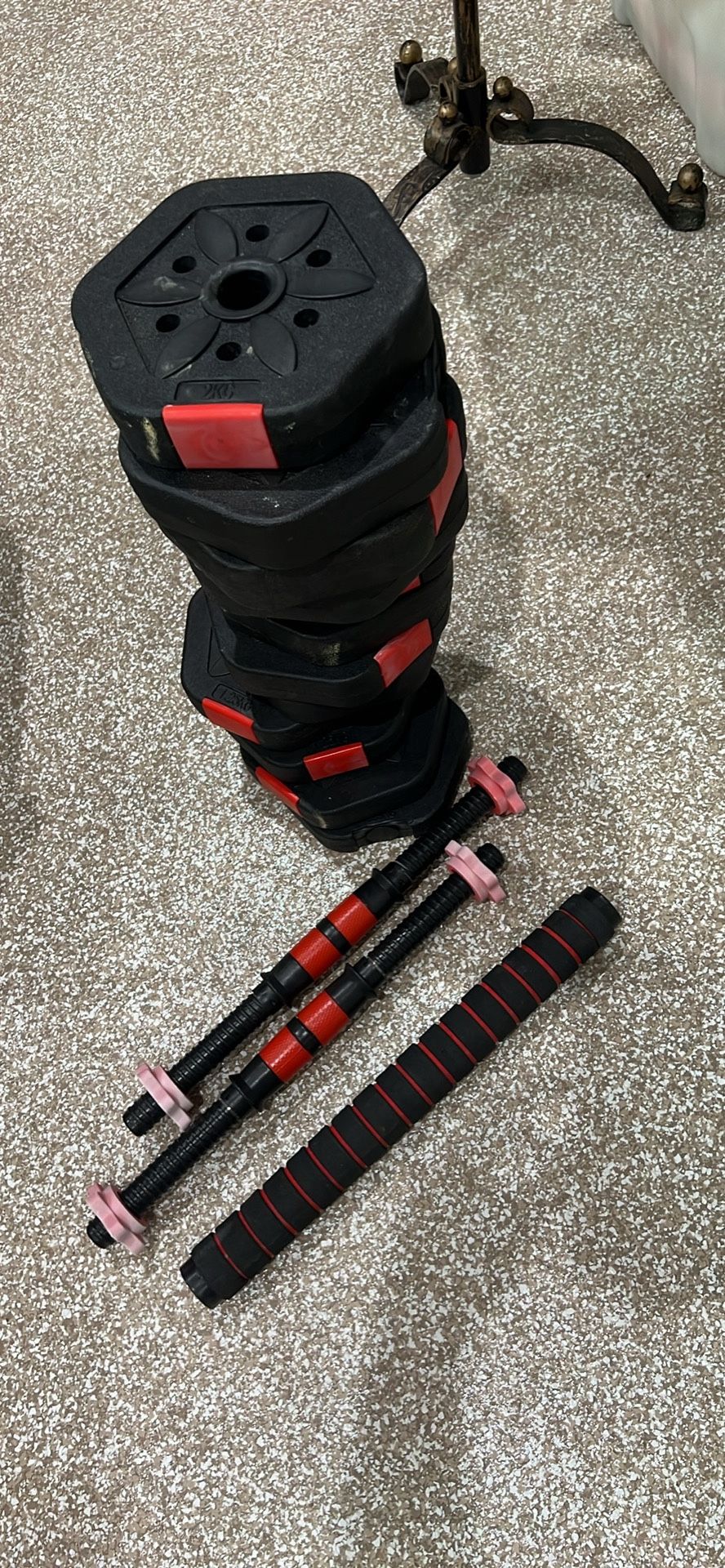 Adjustable workout bar- dumbbell and barbell