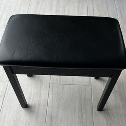 Piano Bench Black Padded