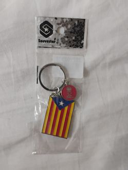 Catalan Flag Enamel Keychain by Souvestar