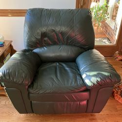 Leather Recliner And Couch Set