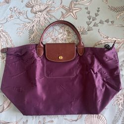 Longchamp Purple Nylon Bag 
