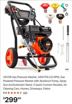VEVOR Gas Pressure Washer 3400 PSI