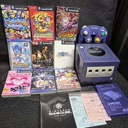 Nintendo GameCube  Indigo CIB w/ Game Player & Game Bundle Japan