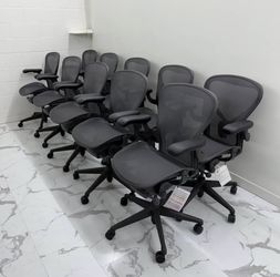 BRAND NEW HERMAN MILLER REMASTERED AERON SIZE B CHAIRS $750 EACH DELIVERY AVAILABLE