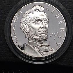 2009 Abraham Lincoln Commemorative PROOF Silver Dollar Coin