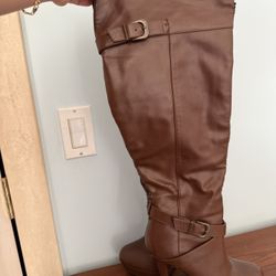 Over The Knee Boots Brown Size 8