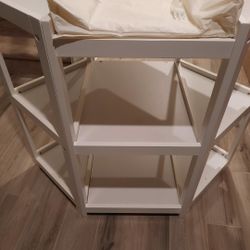 Badger Basket Diaper Corner Baby Changing Table - White -