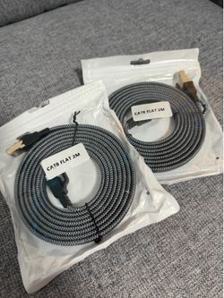 ROFAY  Cat 8 Ethernet Cable 6 FT, 2-Pack 40Gbps 2000MHz High Speed Braided Network Cord