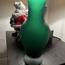 Antique Heavy Glass Vase 