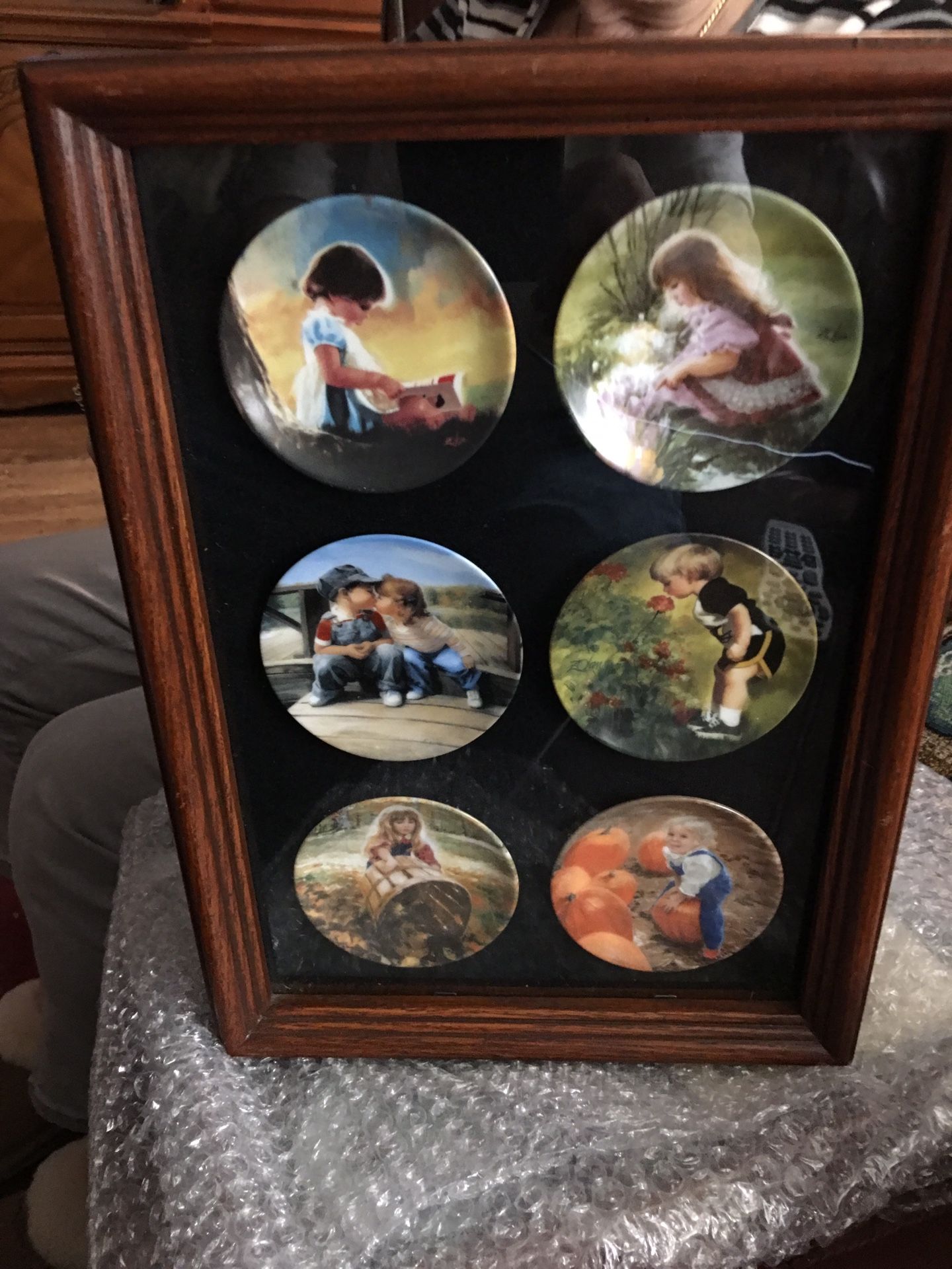 Six Donald Zolan miniature collectible plates