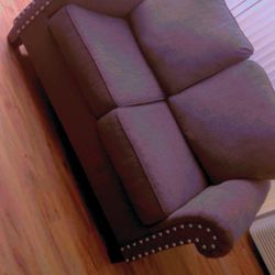 Living Room Set 2 Piece  Couch With Rug 3 Tables 2 Lamps 