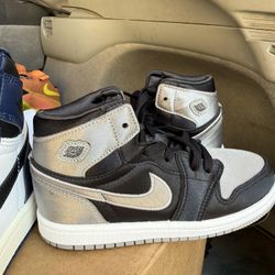 Silver And Black Jordan 1s Kids/ Toddlers