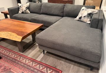 Living Spaces Aries Modular Right Arm Facing Chaise Sofa - $200