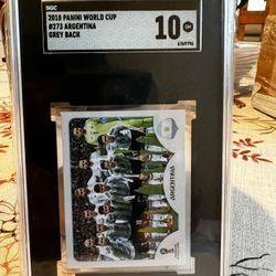 2018 panini world cup  # 273 Argentina Team GREY BACK  SGC 10