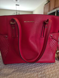 Michael Kors Voyager EW Leather Tote Bag- Bright Red (30H7GV6T4U)