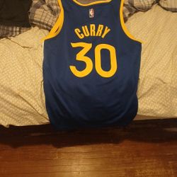 Stephen Curry Jersey Blue And Gold