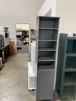 New Assembled Narrow Bathroom Cabinet Slim Tall Bathroom Storage Tower Adjustable Shelve