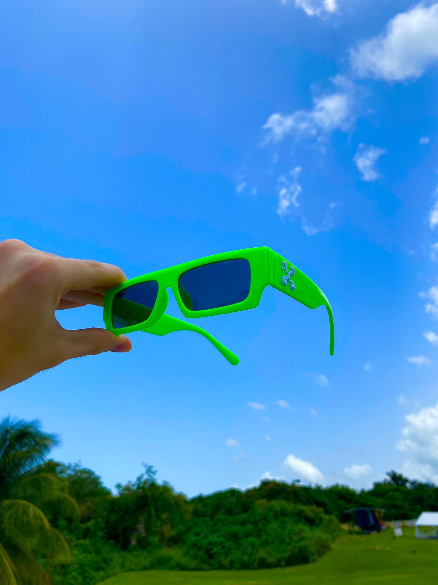 Off-white sunglasses (green & orange)